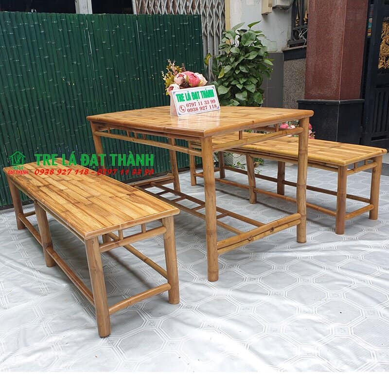 Bàn Ghế Ăn Bằng Tre - BGABT009